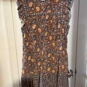 Universal Thread Navy and Orange Paisley Dress